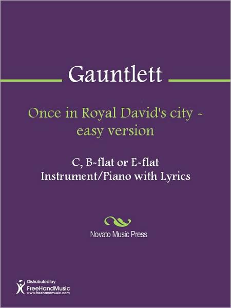 Once in Royal David's city - easy version