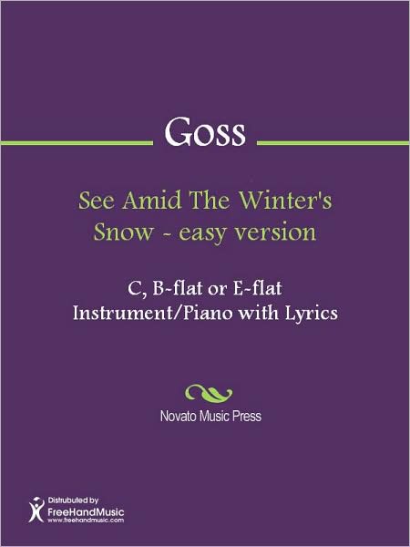See Amid The Winter's Snow - easy version