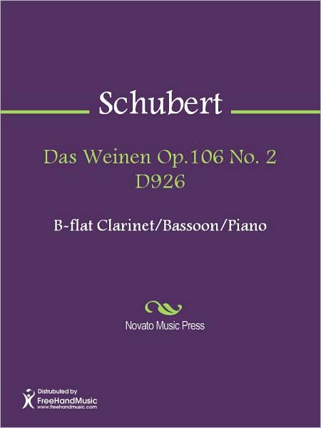 Das Weinen Op.106 No. 2 D926