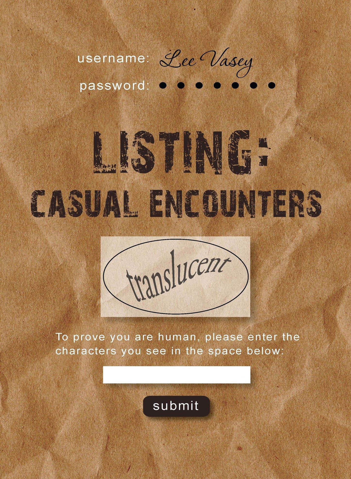 Listing: Casual Encounters