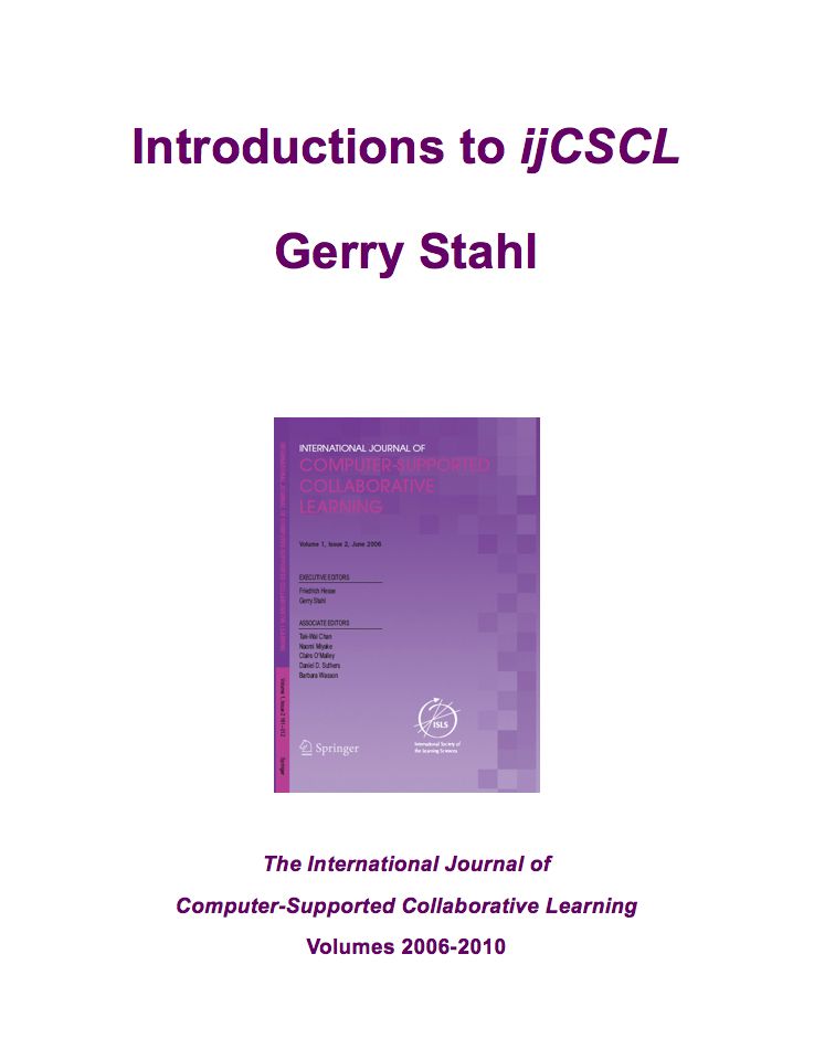 Introductions to ijCSCL