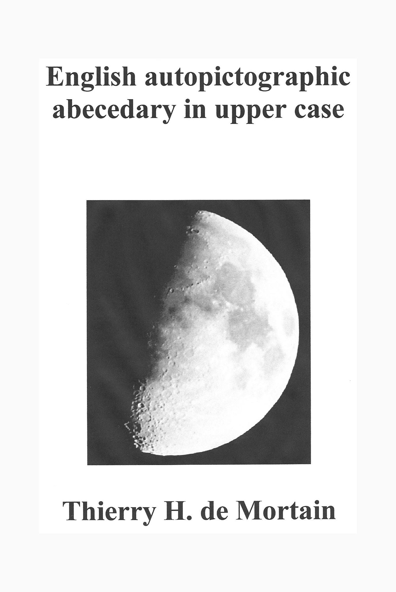 English autopictographic abecedary in upper case