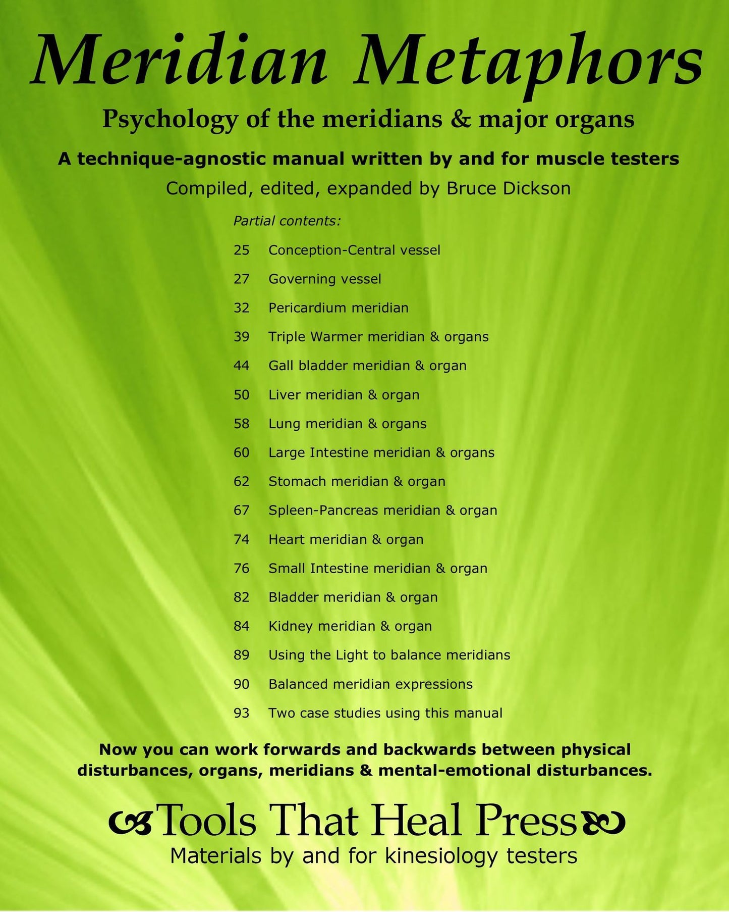 Meridian Metaphors Psychology of the Meridians & Major Organs