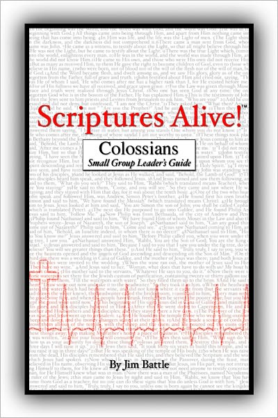 Scriptures Alive!: Colossians Small Group Leader's Guide