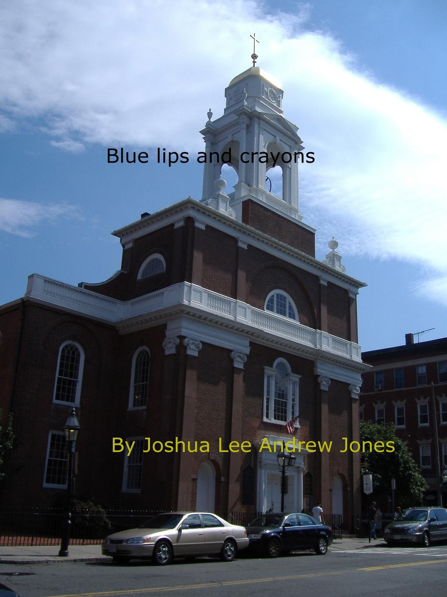 Blue lips and crayons