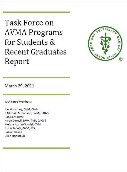 Task Force on AVMA Programs for Students & Recent Graduates Report