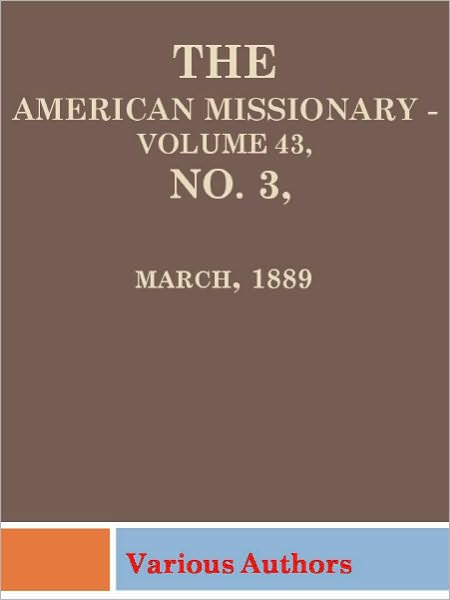 American Missionary, Volume 43, No. 3