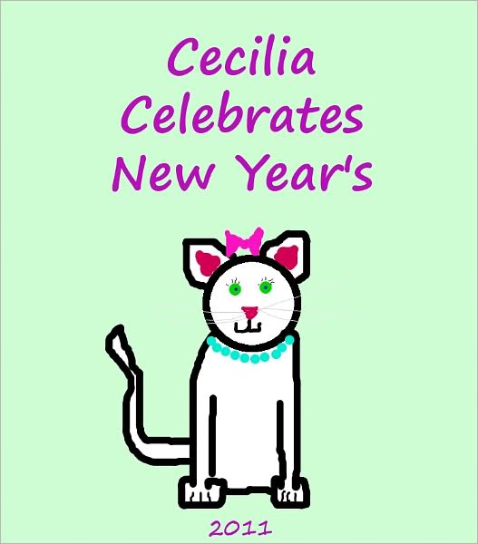 Cecilia Celebrates New Year's (black and white)