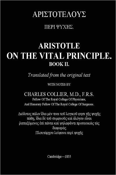 ON THE VITAL PRINCIPLE - Book 2