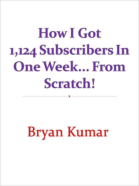 How I Got 1,124 Subscribers In One Week... From Scratch!
