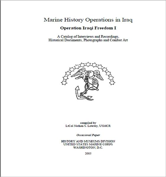 Marine History Operations in Iraq