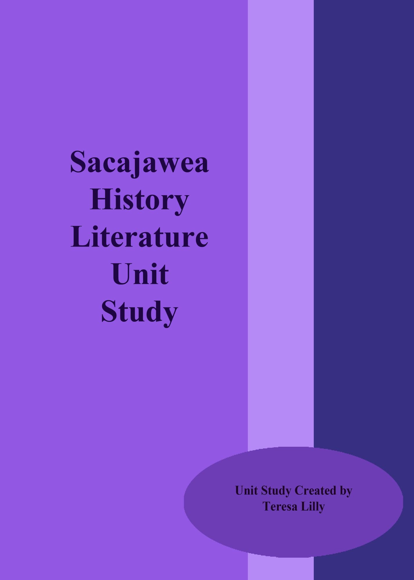 Sacajawea History Literature Unit Study