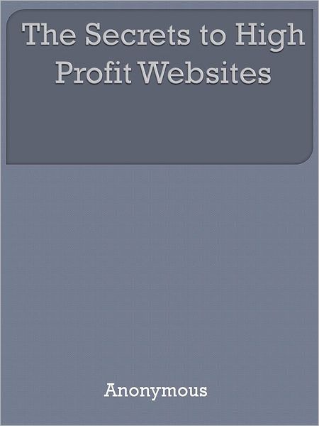 The Secrets to High Profit Websites