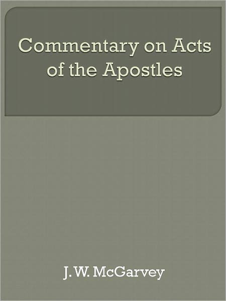 Commentary on Acts of the Apostles