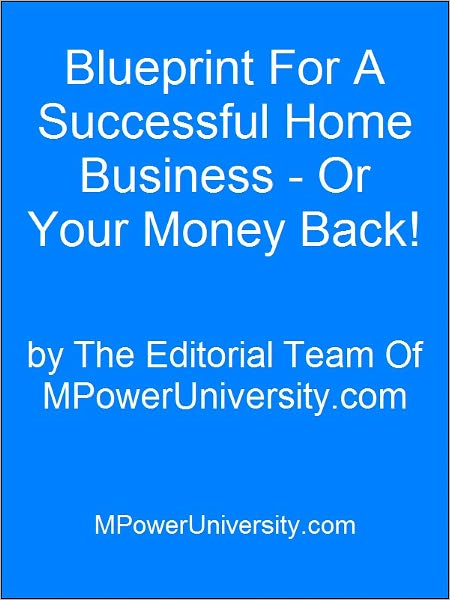 Blueprint For A Successful Home Business - Or Your Money Back!