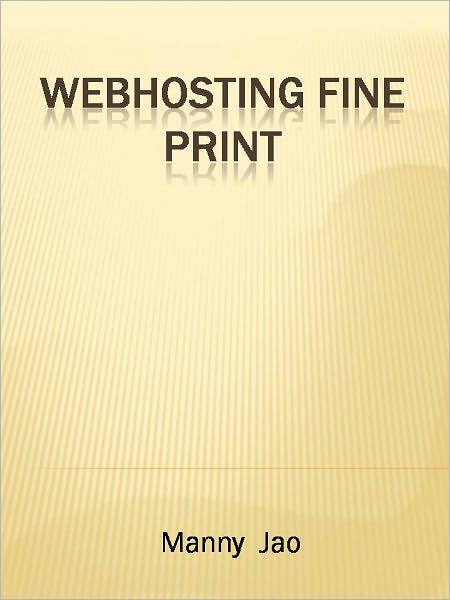 WebHosting Fine Print