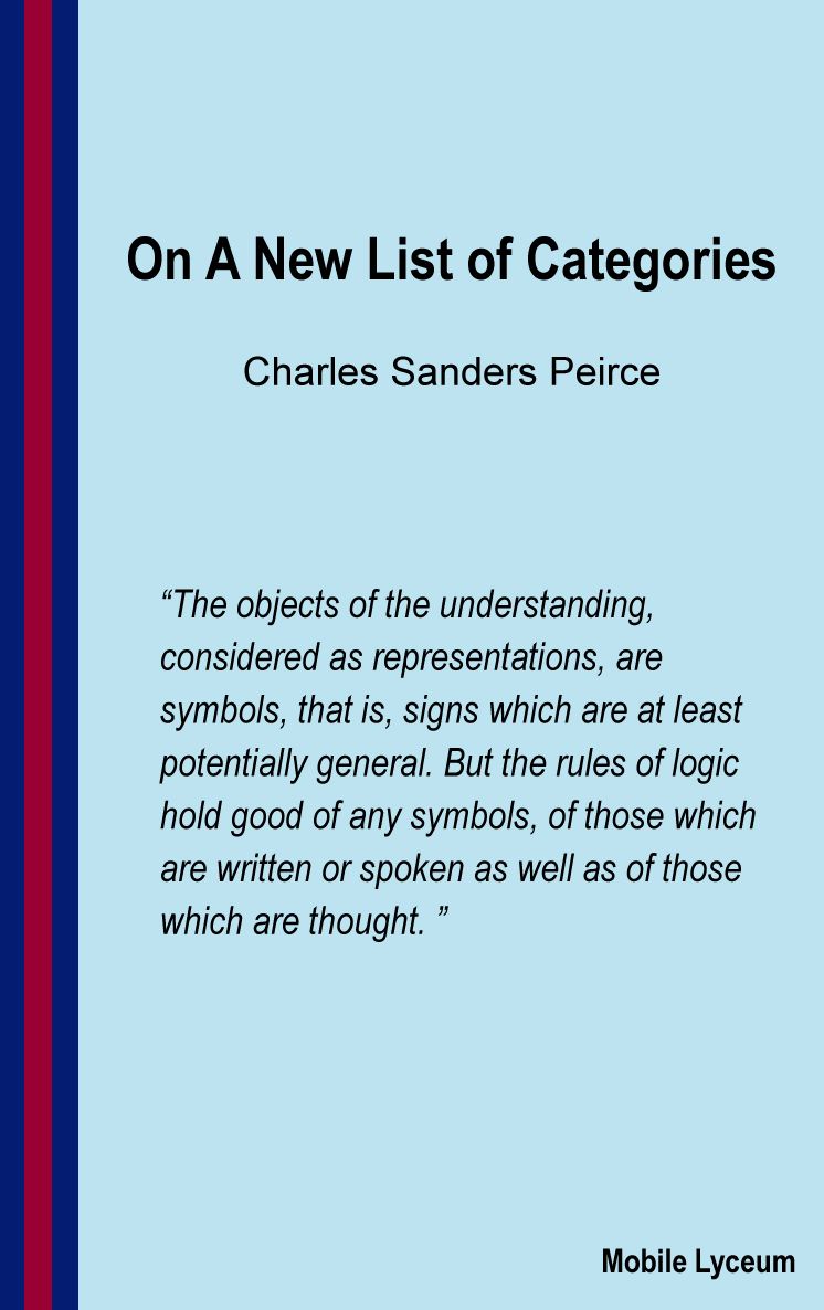 On a New List of Categories