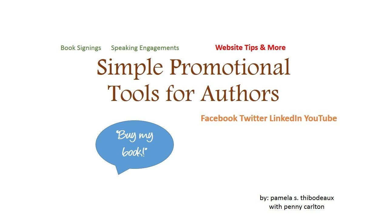 Simple Promotional Tools for Authors