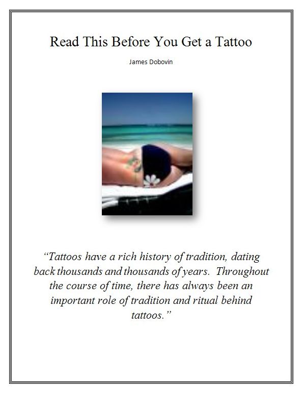 Read This Before You Get a Tattoo