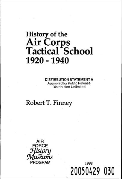 History of the Air Corps Tactical School, 1920-1940