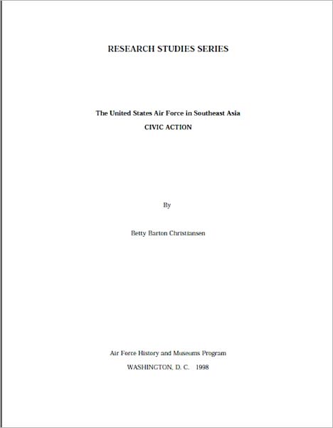 The United States Air Force in Southeast Asia - Civic Action