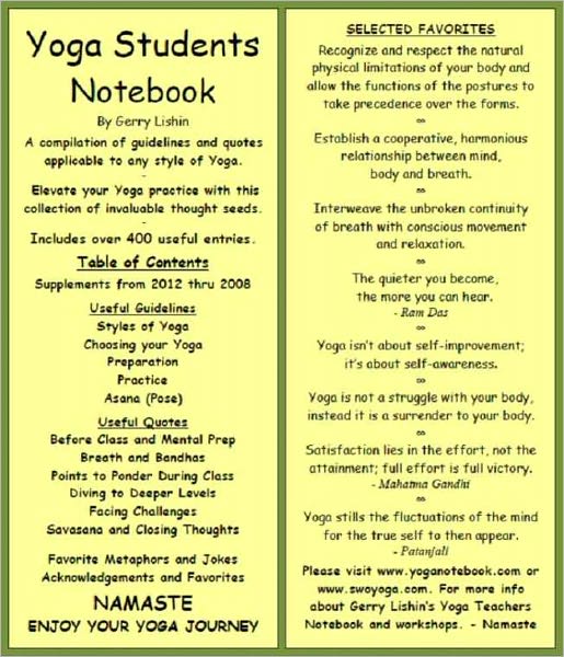 Yoga Students Notebook