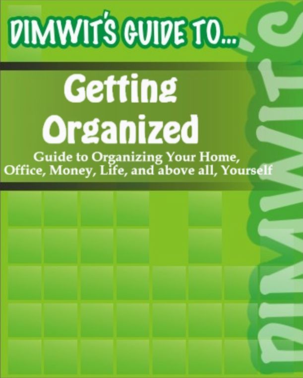 Dimwit's Guide to Getting Organized: Guide to Organizing Your Home, Office, Money, Life, and above all, Yourself