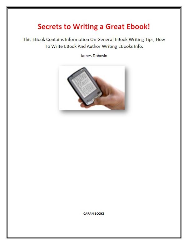 Secrets to Writing a Great Ebook!