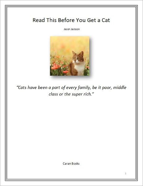 Read This Before You Get a Cat