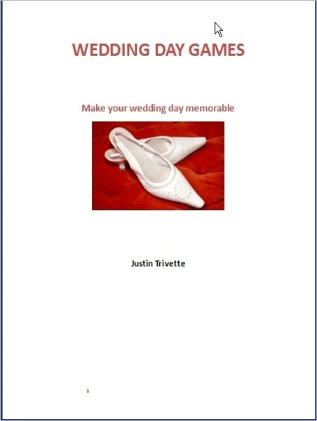Wedding day games and activities