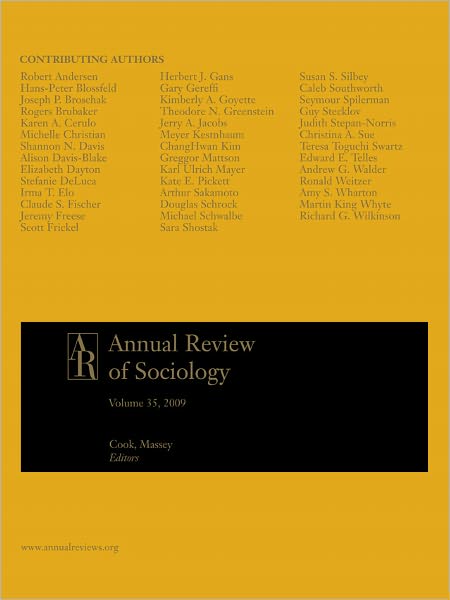 Annual Review of Sociology, Volume 35