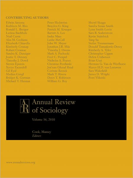 Annual Review of Sociology, Volume 36