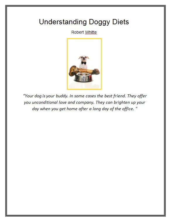 Understanding Doggy Diets