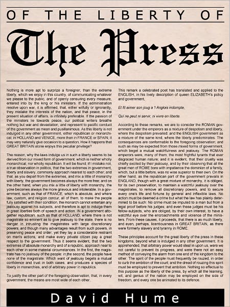 Of The Liberty Of The Press