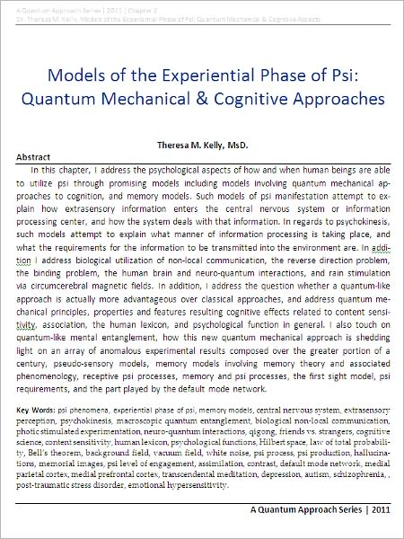 Models of the Experiential Phase of Psi: Quantum Mechanical & Cognitive Approaches