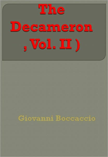 The Decameron, Vol. II
