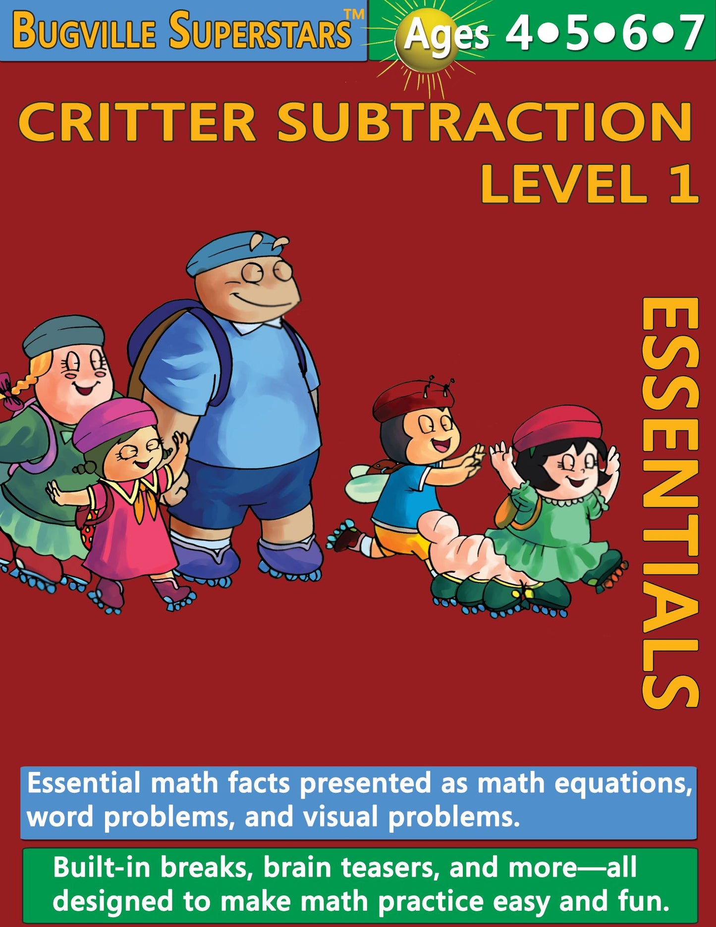 Critter Subtraction Essentials Level 1: Essential Math Facts for Subtraction (Learning Books for Kindergarten Skills, Grade 1 and Up)