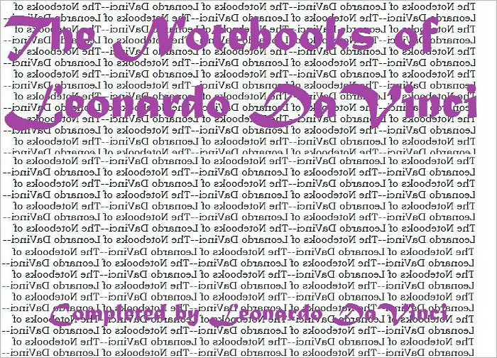 The Notebooks of Leonardo DaVinci