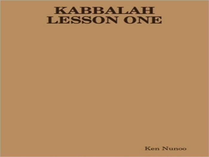 KABBALAH LESSON ONE