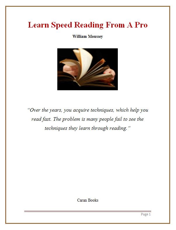 Learn Speed Reading From A Pro