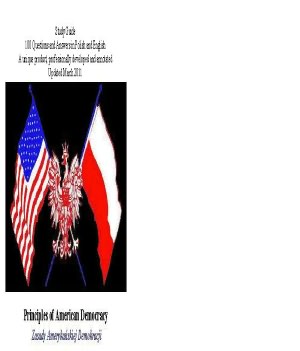 Study Guide for the US Citizenship Test in English and Polish Translated and Annotated