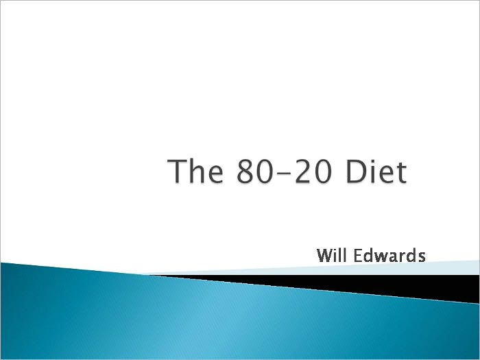 The 80-20 Diet