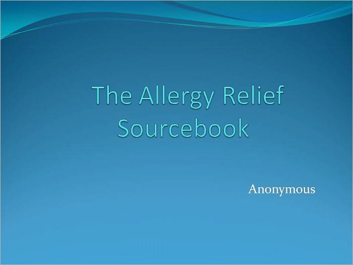The Allergy Relief Sourcebook