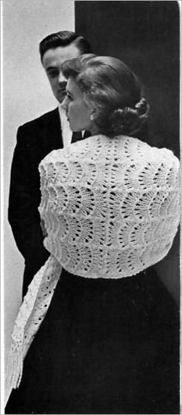 Vintage Homemade Knitted Shawls