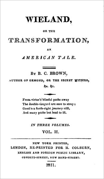 Wieland: the Transformation, an American Tale
