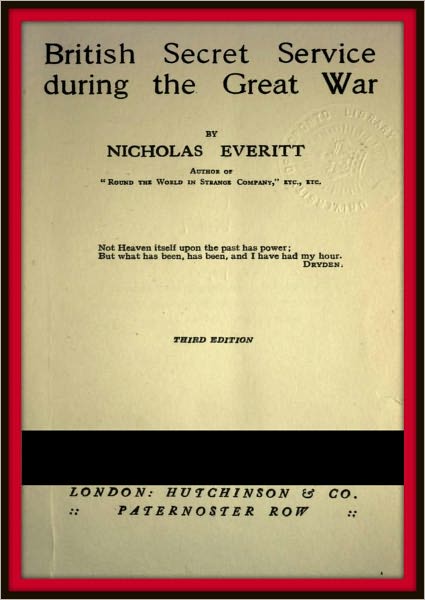 British Secret Service During the Great War