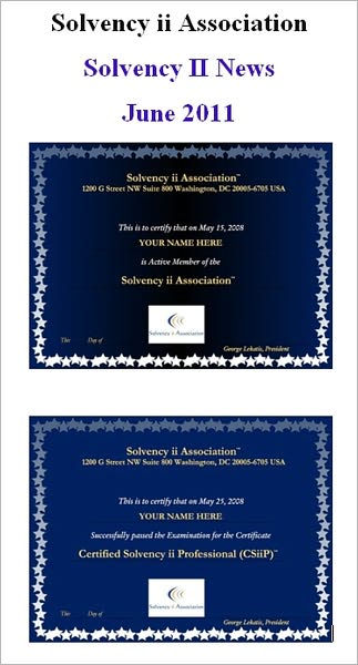 Solvency II News, June 2011