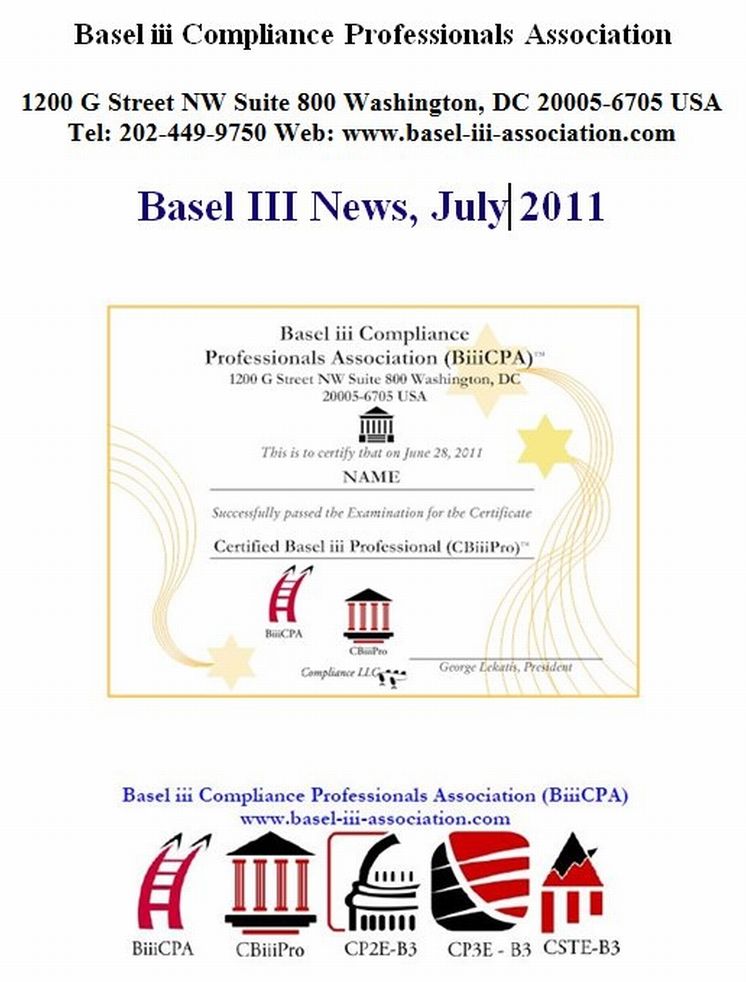 Basel III News, July 2011