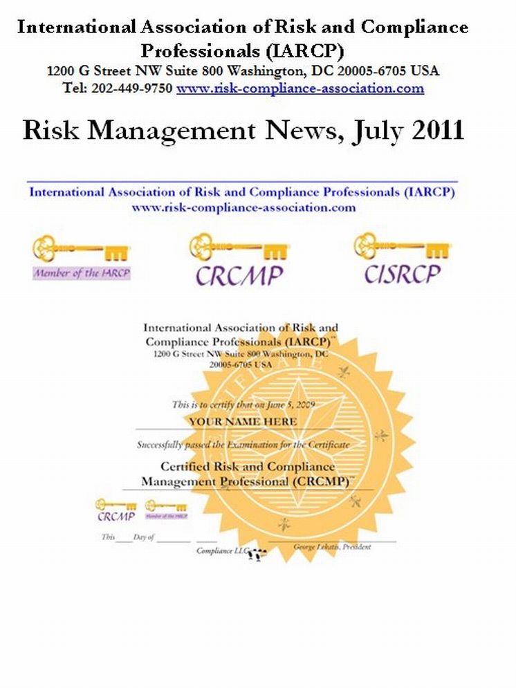 Risk Management News, July 2011