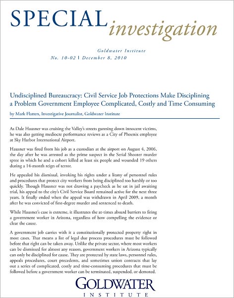Undisciplined Bureaucracy: The Difficulty in Disciplining a Government Worker